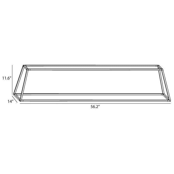 Koncept - Z-Bar Rise Rectangle 54-Inch LED Pendant - ZBP-54-RR-SW-MTB-CNP - Canada Light Shop
