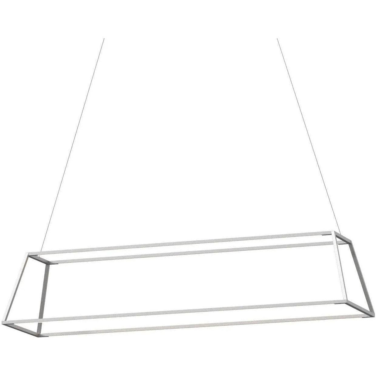 Koncept - Z-Bar Rise Rectangle 54-Inch LED Pendant - ZBP-54-RR-SW-SIL-CNP - Canada Light Shop