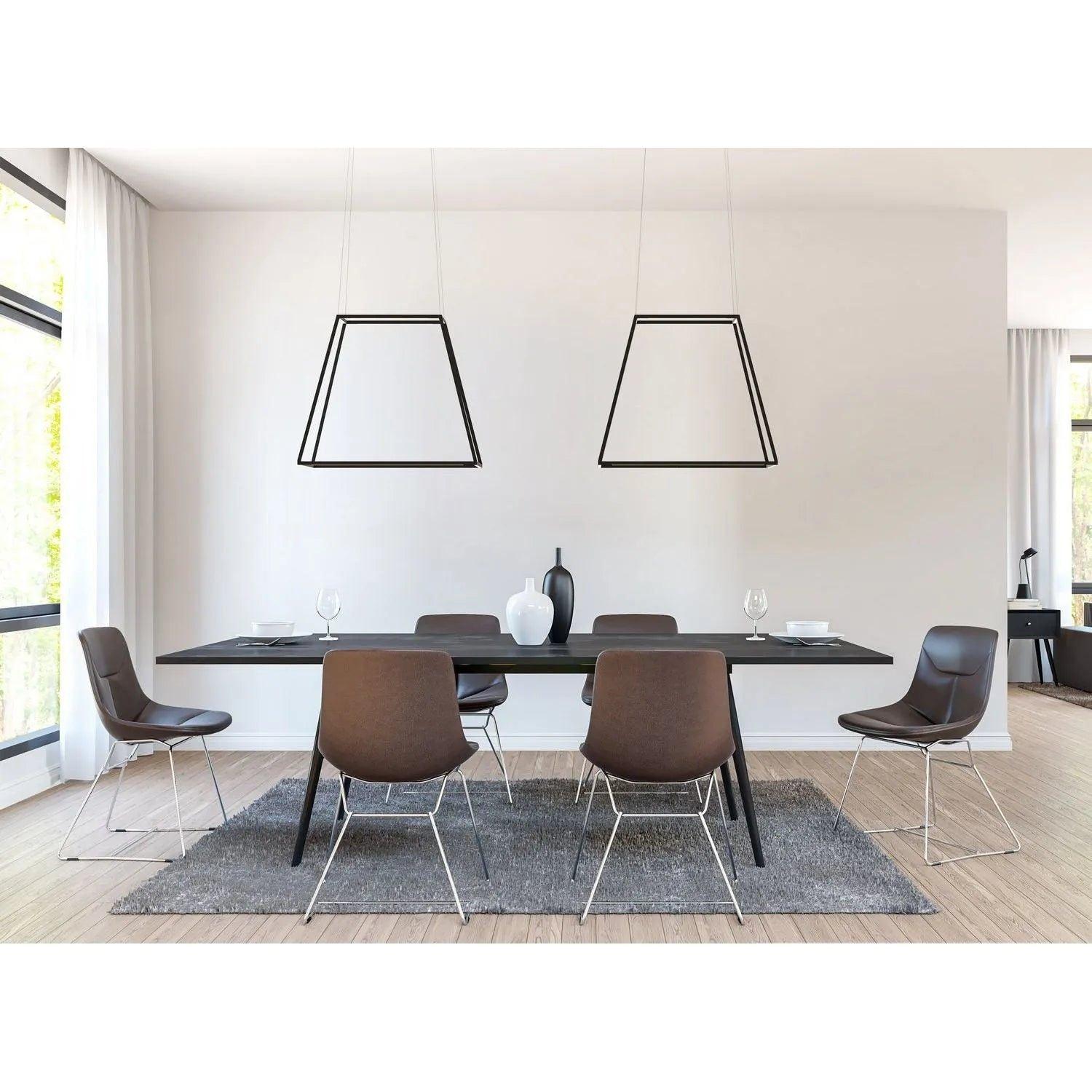 Koncept - Z-Bar Rise Square 24-Inch LED Pendant - ZBP-24-RS-SW-MTB-CNP - Canada Light Shop