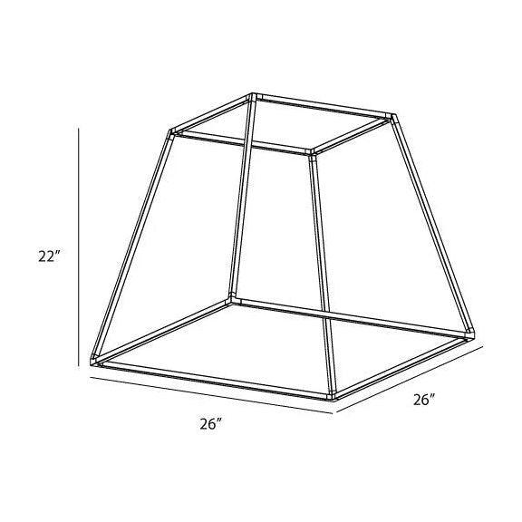 Koncept - Z-Bar Rise Square 24-Inch LED Pendant - ZBP-24-RS-SW-MTB-CNP - Canada Light Shop