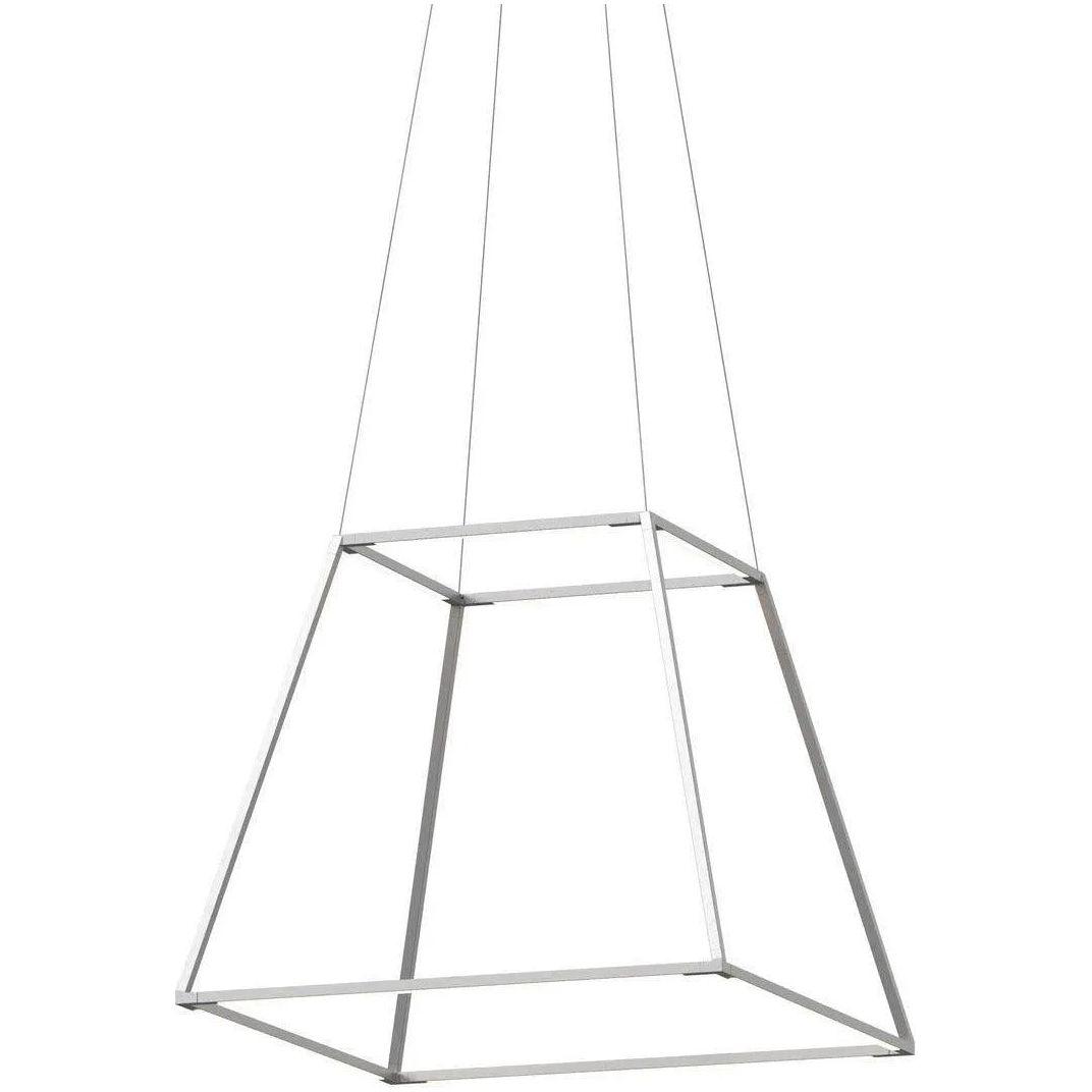 Koncept - Z-Bar Rise Square 24-Inch LED Pendant - ZBP-24-RS-SW-SIL-CNP - Canada Light Shop