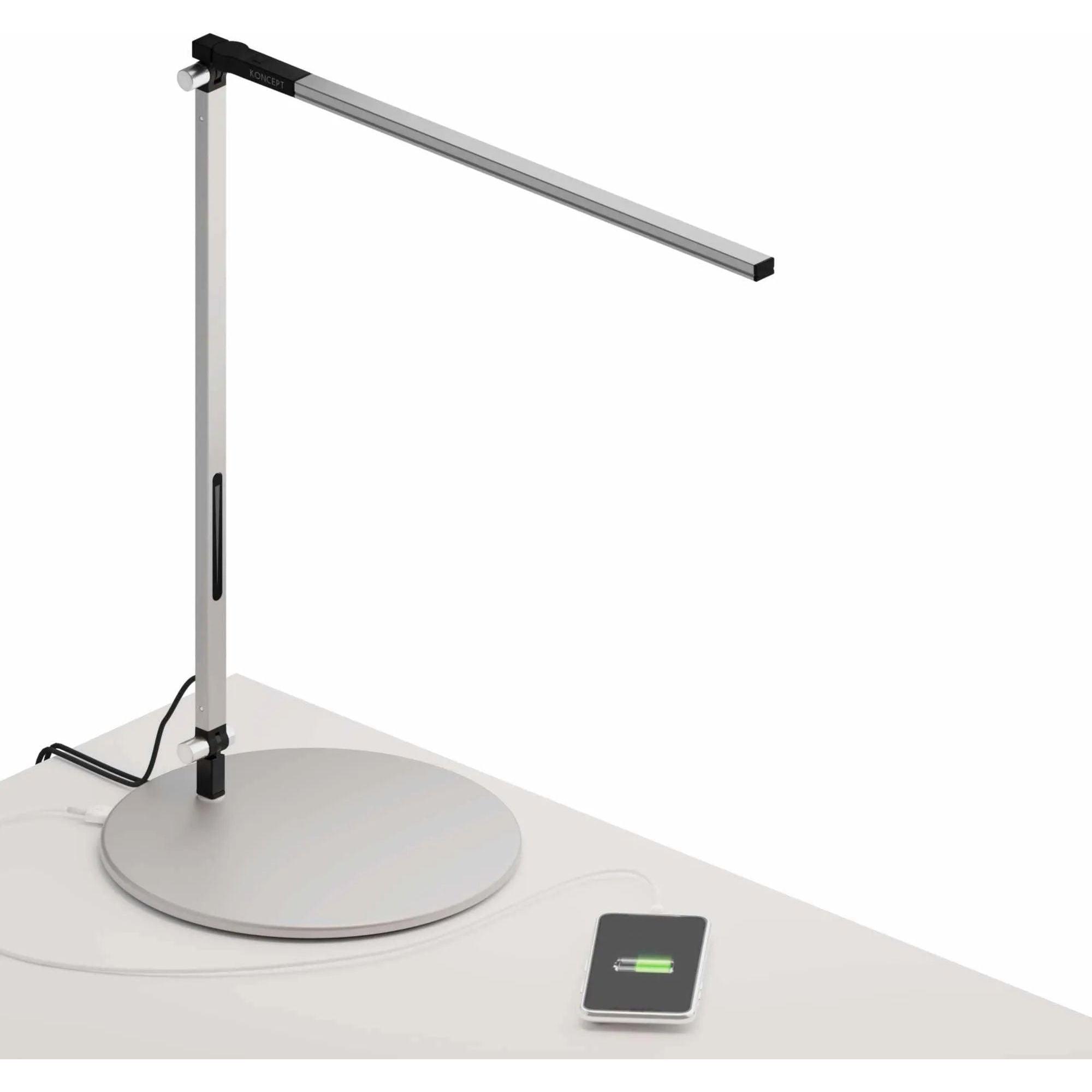 Koncept - Z-Bar Solo LED Desk Lamp - AR1000-CD-SIL-USB | Canada Light Shop
