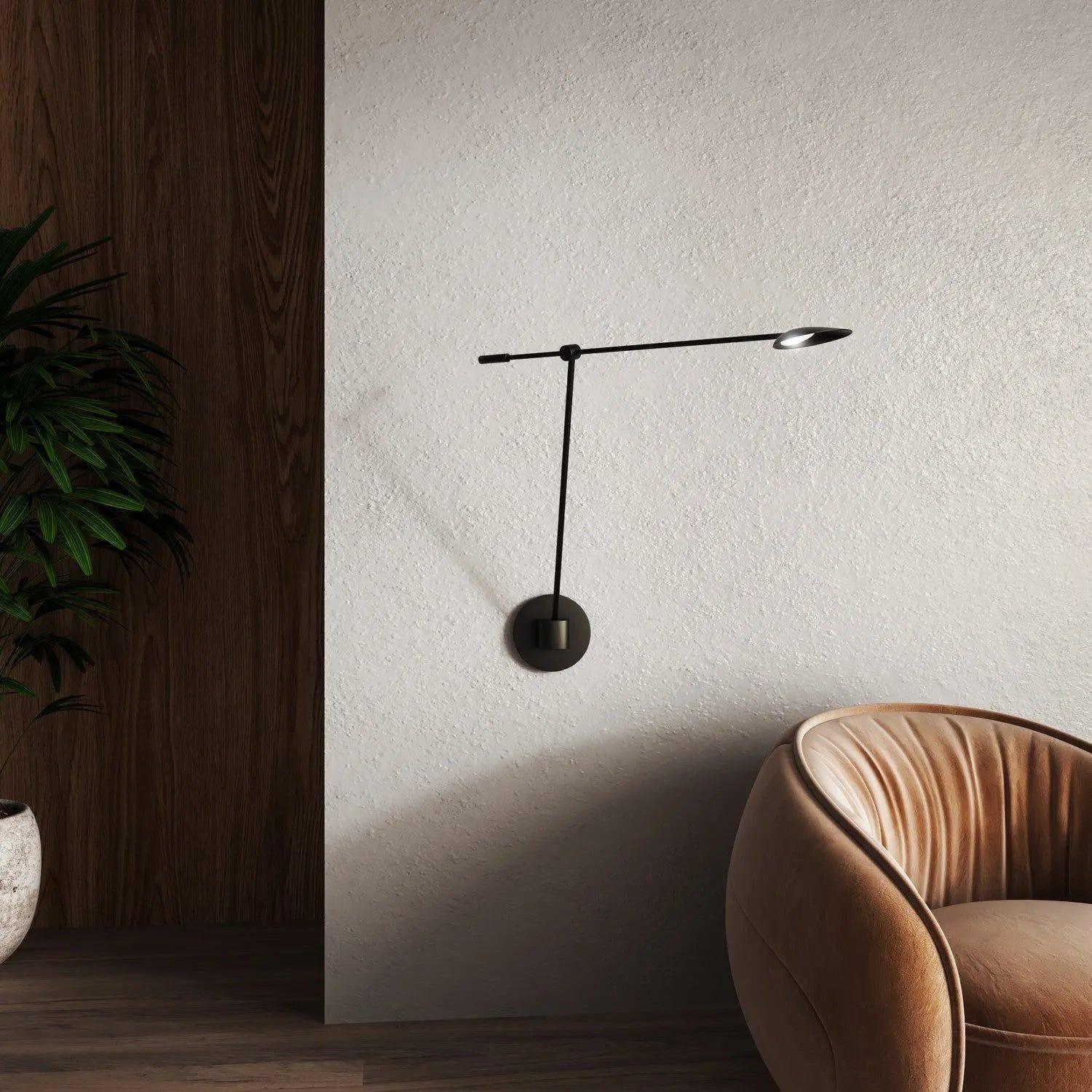 Kuzco Lighting - Rotaire LED Reading Light - WS90101-BK - Canada Light Shop
