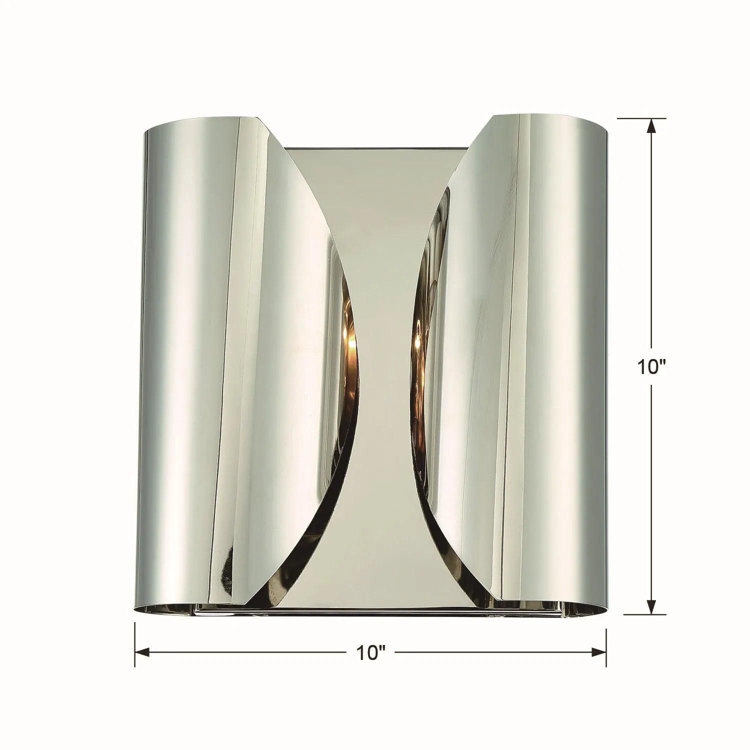 Crystorama - Monique Two Light Wall Mount - MOQ-A3692-PN - Canada Light Shop