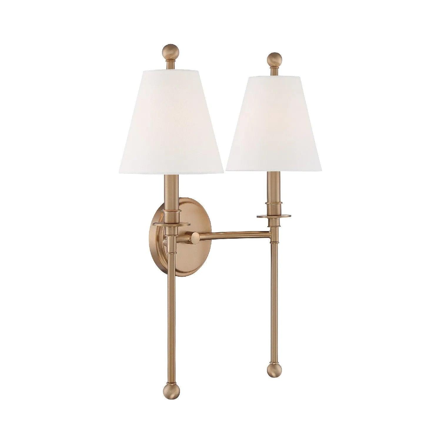 Crystorama - Riverdale Two Light Wall Mount - RIV-383-AG - Canada Light Shop