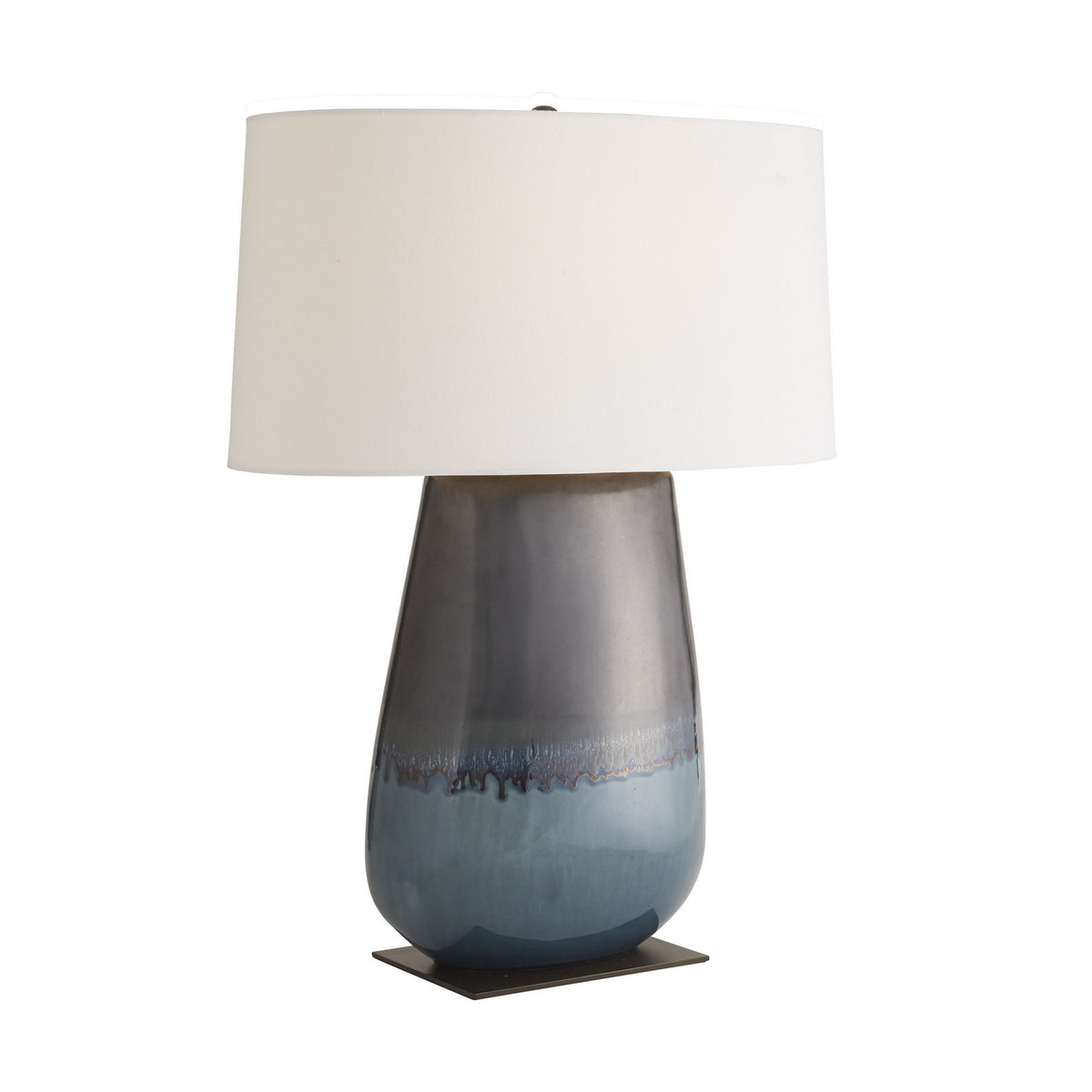 Arteriors 17367-943 Deagan Table Lamp in Gunmetal & Teal Reactive