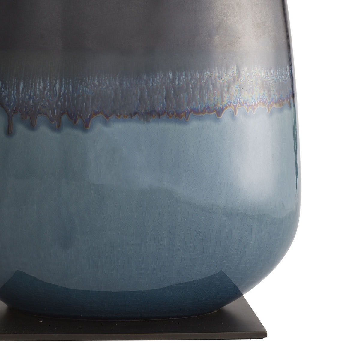 Arteriors 17367-943 Deagan Table Lamp in Gunmetal & Teal Reactive