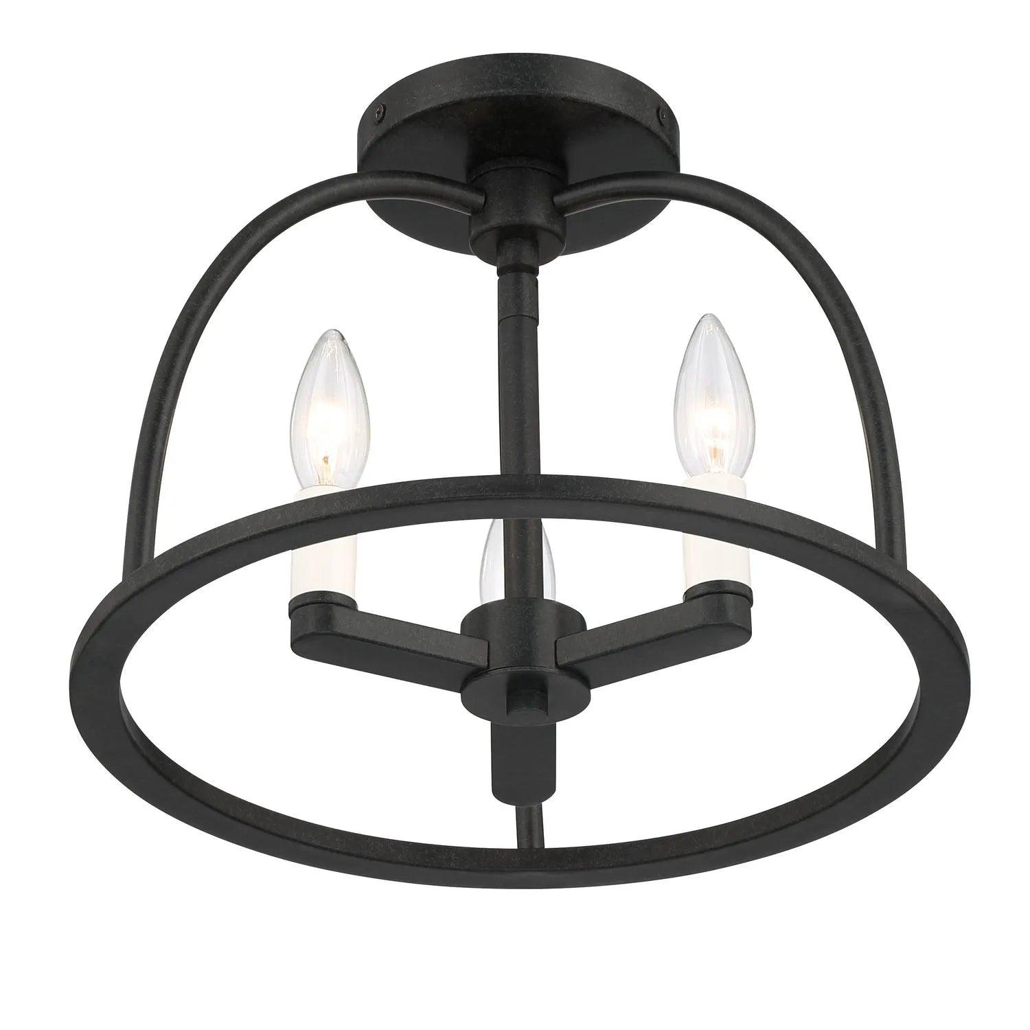 Crystorama - Abbott Ceiling Mount - ABB-3003-BK_CEILING - Canada Light Shop