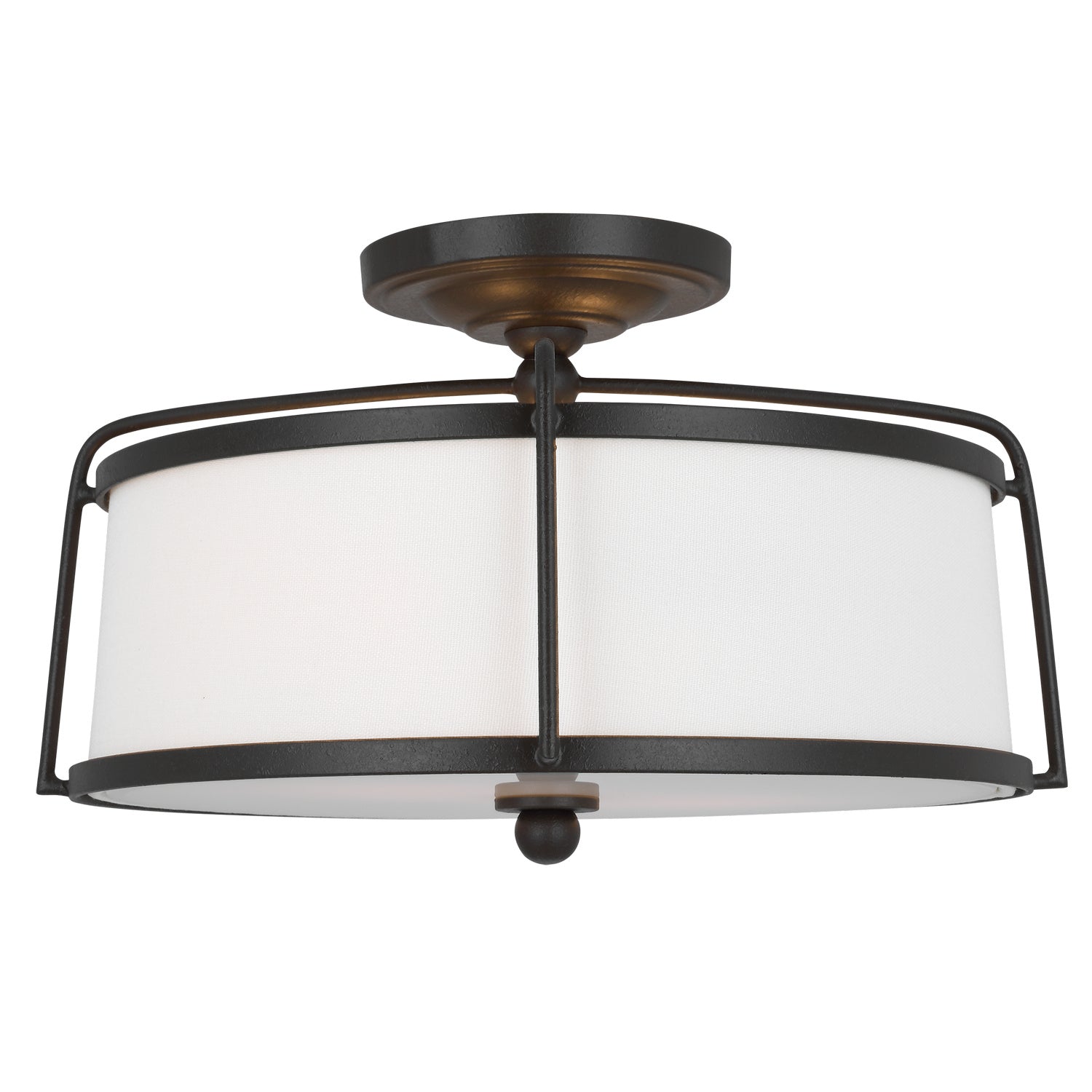 Visual Comfort Studio Canada - CF1102SMS - Two Light Semi-Flush Mount - Stonington - Smith Steel