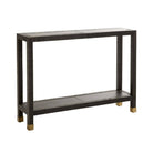 Arteriors - 4663 - Console - Oswald - Graphite Leather