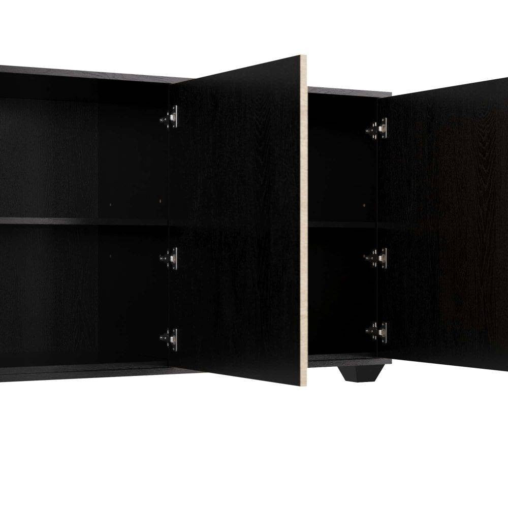 Arteriors - 5755 - Credenza - Sapphire - Chamois Gray Eucalyptus Veneer/Ebony Oak Veneer