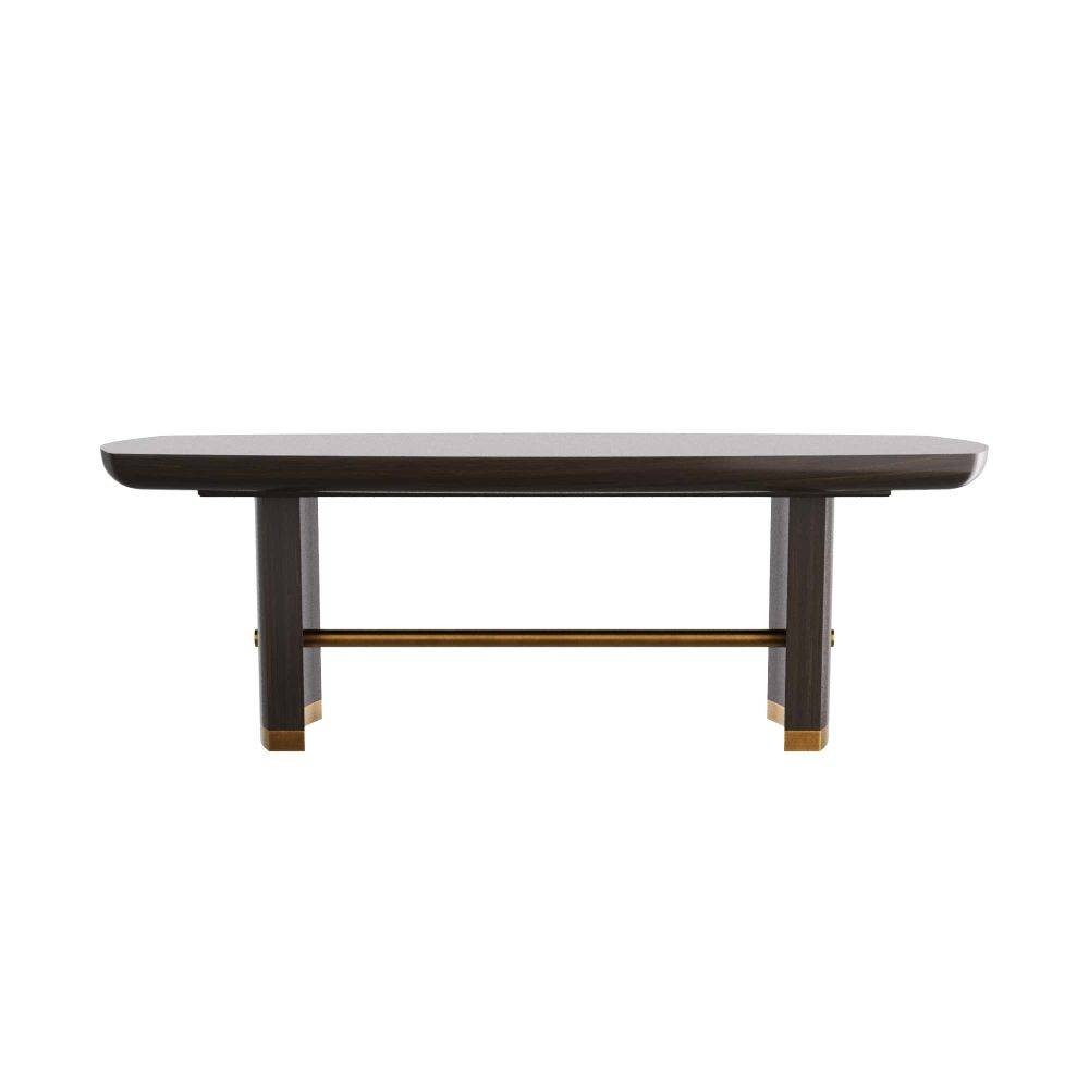 Arteriors - 5760 - Dining Table - Pembroke - Ebony Oak Veneer/Vintage Brass