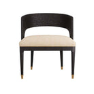 Arteriors - 6243 - Dining Chair - Swanson - Ebony Wood/Antique Brass/Natural Linen