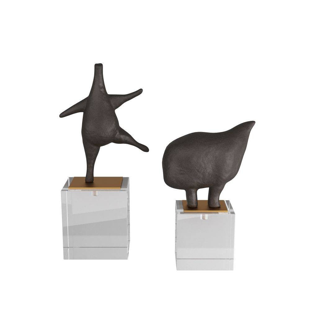 Arteriors - ASC14 - Sculptures, Set of 2 - Brovinas - Black