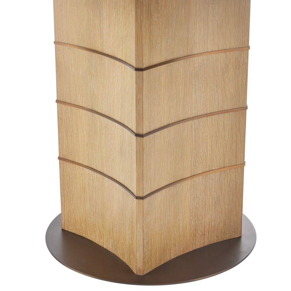 Arteriors - FDS02 - Dining Table - Vetralla - Oyster Oak Veneer/Antique Brass