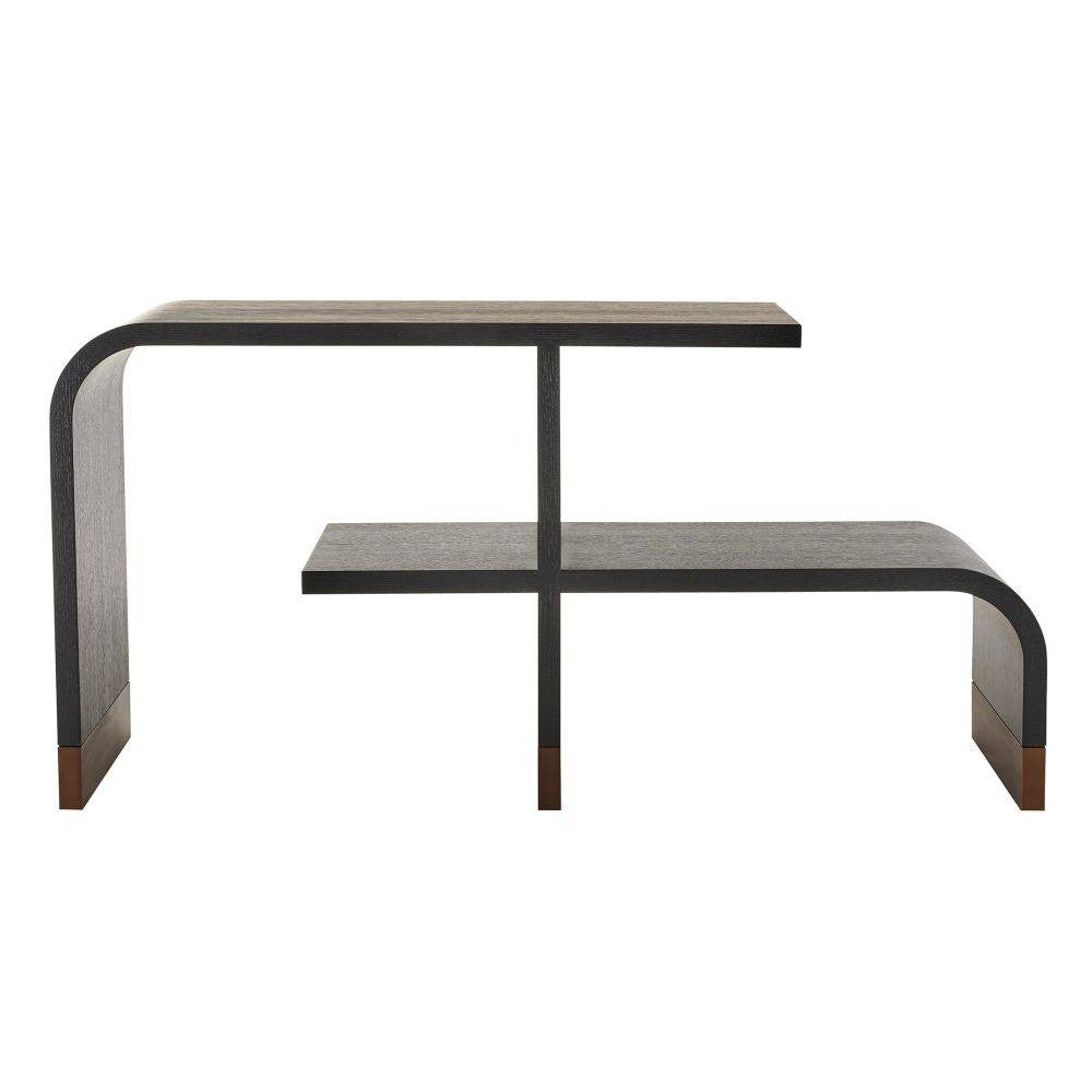 Arteriors - FGS01 - Etagere - Wyngate - Ebony Oak Veneer/Antique Brass