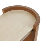 Arteriors - FLI04 - Console - Warley - Smoke Oak/Russet Leather/Antique Brass