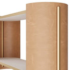 Arteriors - FLI04 - Console - Warley - Smoke Oak/Russet Leather/Antique Brass