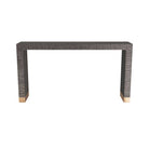 Arteriors - FLS03 - Console - Andreas - Dark Gray Straw Marquetry