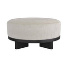 Arteriors - FOI10 - Ottoman - Aurora - White Hair on Hide