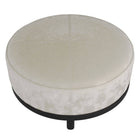 Arteriors - FOI10 - Ottoman - Aurora - White Hair on Hide