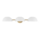 Capital Lighting - 151431AW - Three Light Vanity - Reece - Aged Brass and White