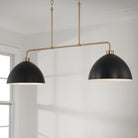 Capital Lighting - 852021AB - Two Light Island Pendant - Ross - Aged Brass and Black