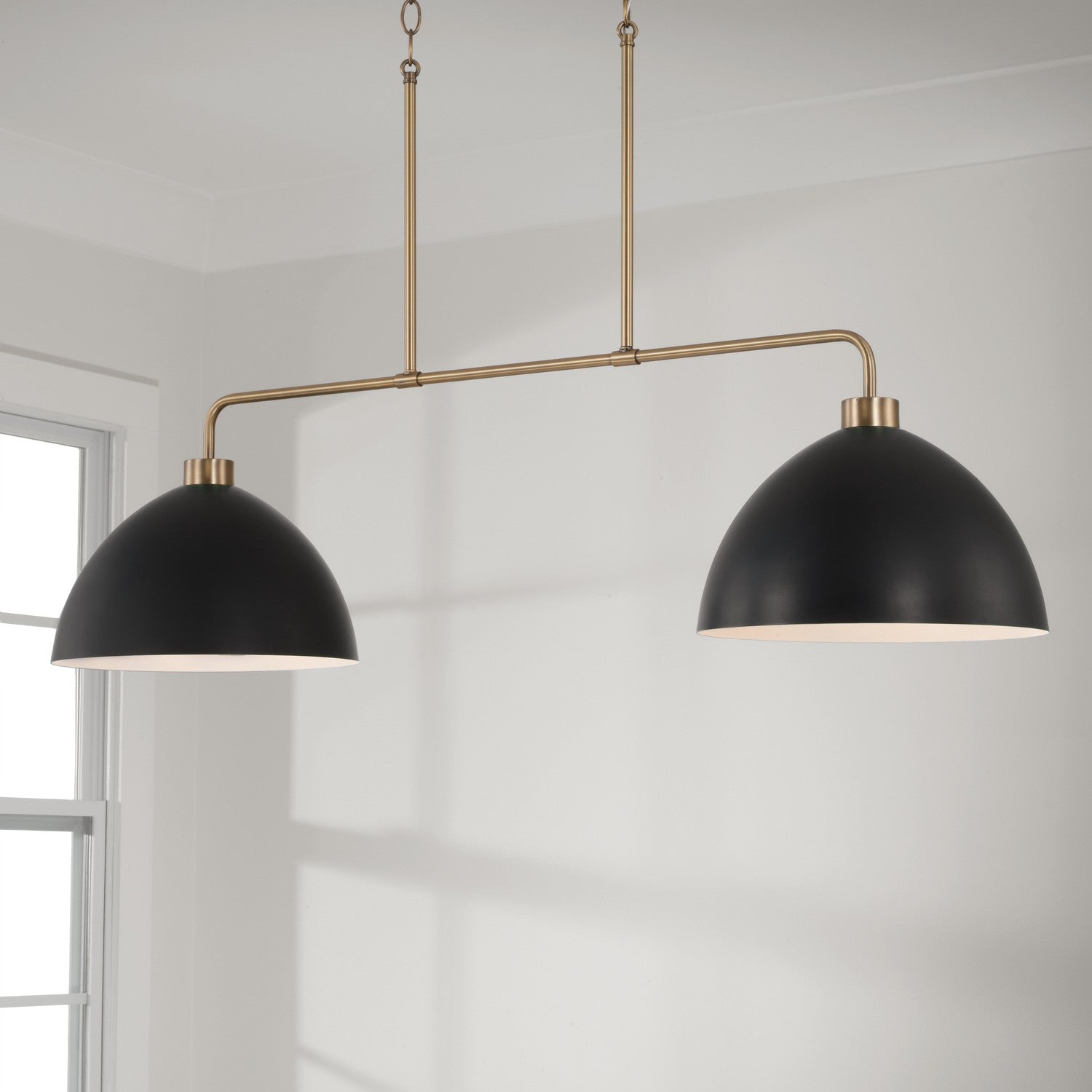 Capital Lighting - 852021AB - Two Light Island Pendant - Ross - Aged Brass and Black