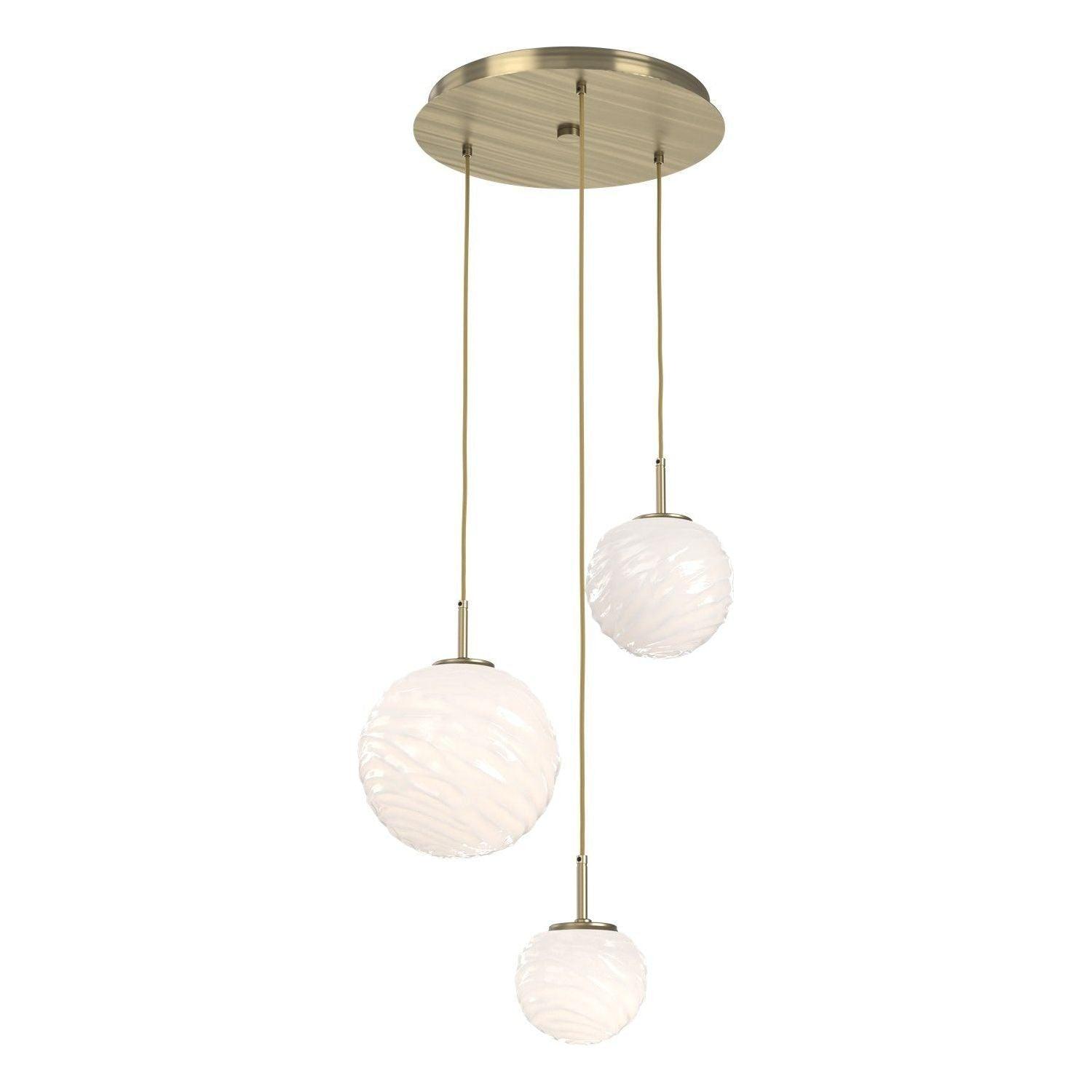 Hammerton Studio - Gaia Round LED Multi-Light Pendant - CHB0092-03-HB-WL-C01-L3 - Canada Light Shop