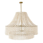 Arteriors DLS10 Hannie Chandelier in White / Antique Brass