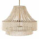 Arteriors DLS10 Hannie Chandelier in White / Antique Brass