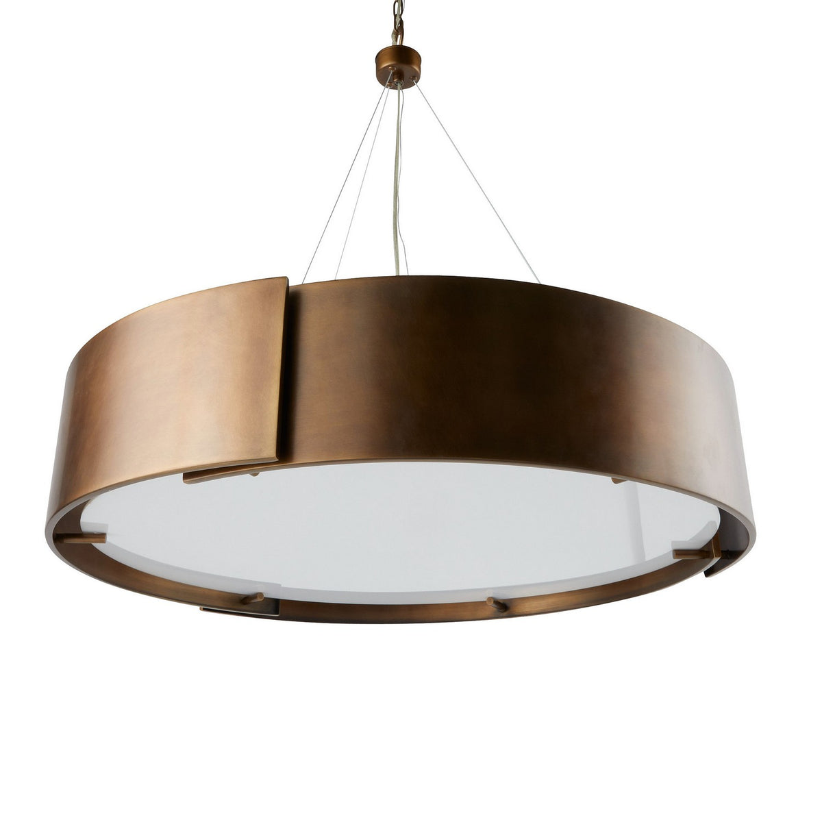 Arteriors DMC25 Dante Chandelier in Antique Brass / Frosted