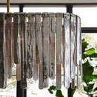 Arteriors DRC11 Leighton Chandelier in Smoke Luster / Antique Brass