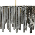 Arteriors DRC11 Leighton Chandelier in Smoke Luster / Antique Brass