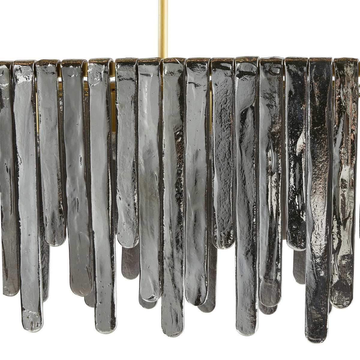 Arteriors DRC11 Leighton Chandelier in Smoke Luster / Antique Brass