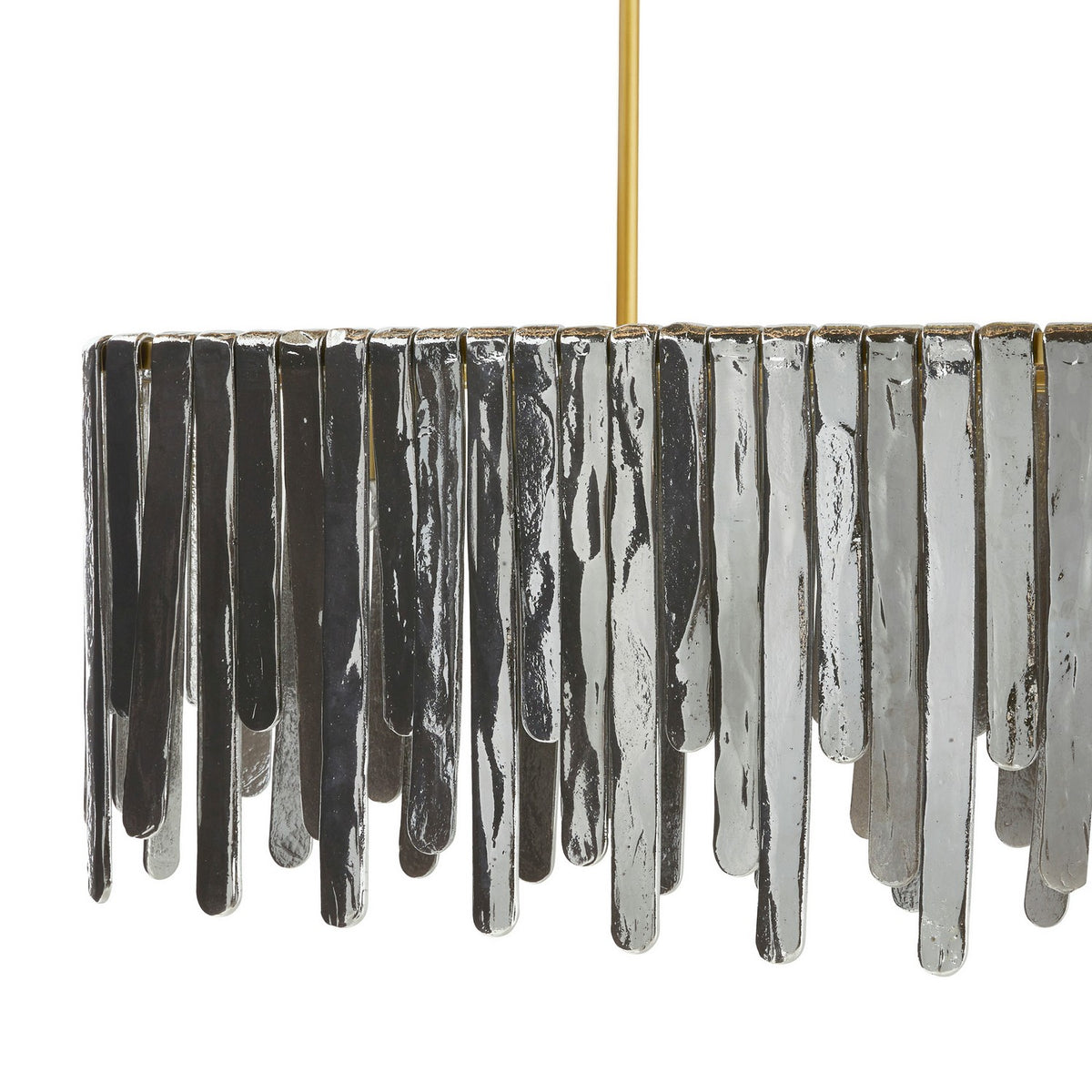 Arteriors DRC11 Leighton Chandelier in Smoke Luster / Antique Brass