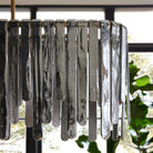 Arteriors DRC11 Leighton Chandelier in Smoke Luster / Antique Brass
