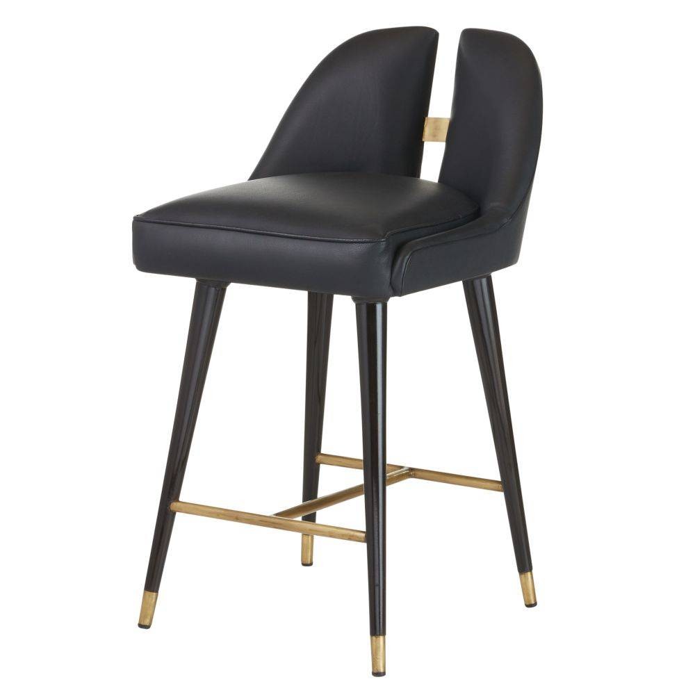 Arteriors - FSI11 - Counter Stool - Crowley - Black/Ebony/Antique Brass