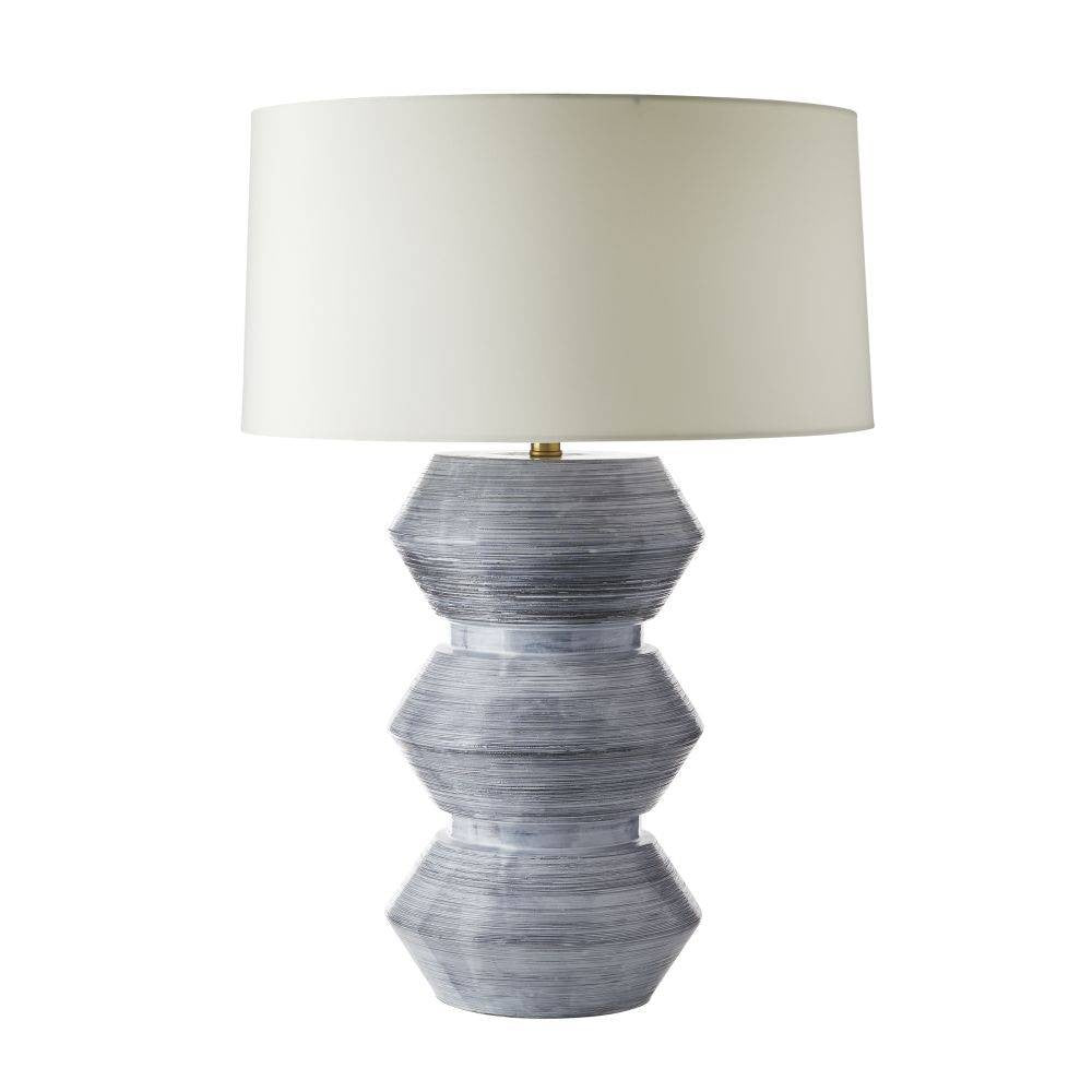 Arteriors - PTE10-SH047 - One Light Table Lamp - Drifter - Haze Blue Reactive Glaze/Antique Brass/Ivory