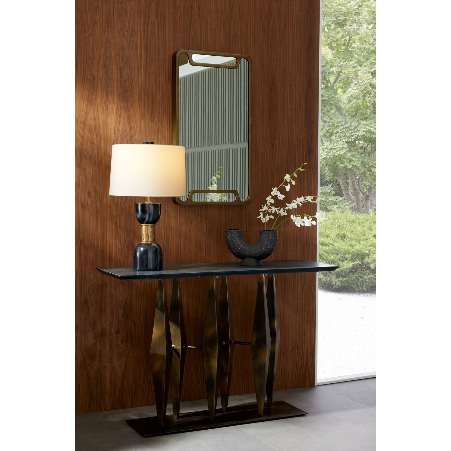 Arteriors - WMI49 - Mirror - Dodger - Vintage Brass/Plain