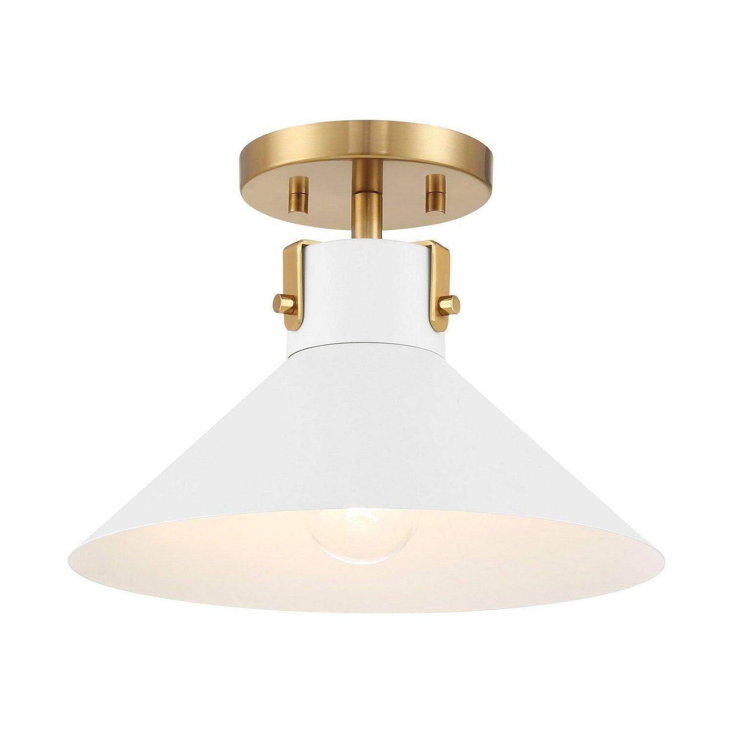 Meridian Lite Trends - Semi-Flush Mount M60078 - M60078WHNB - Canada Light Shop