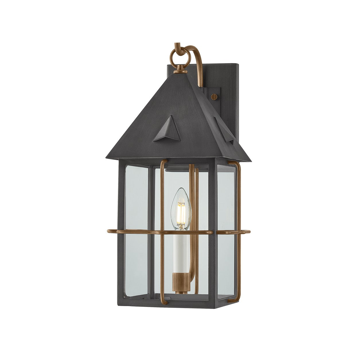 Troy Lighting Canada - B6617-PBR/GRA - One Light Wall Sconce - Toby - Patina Brass And Graphite