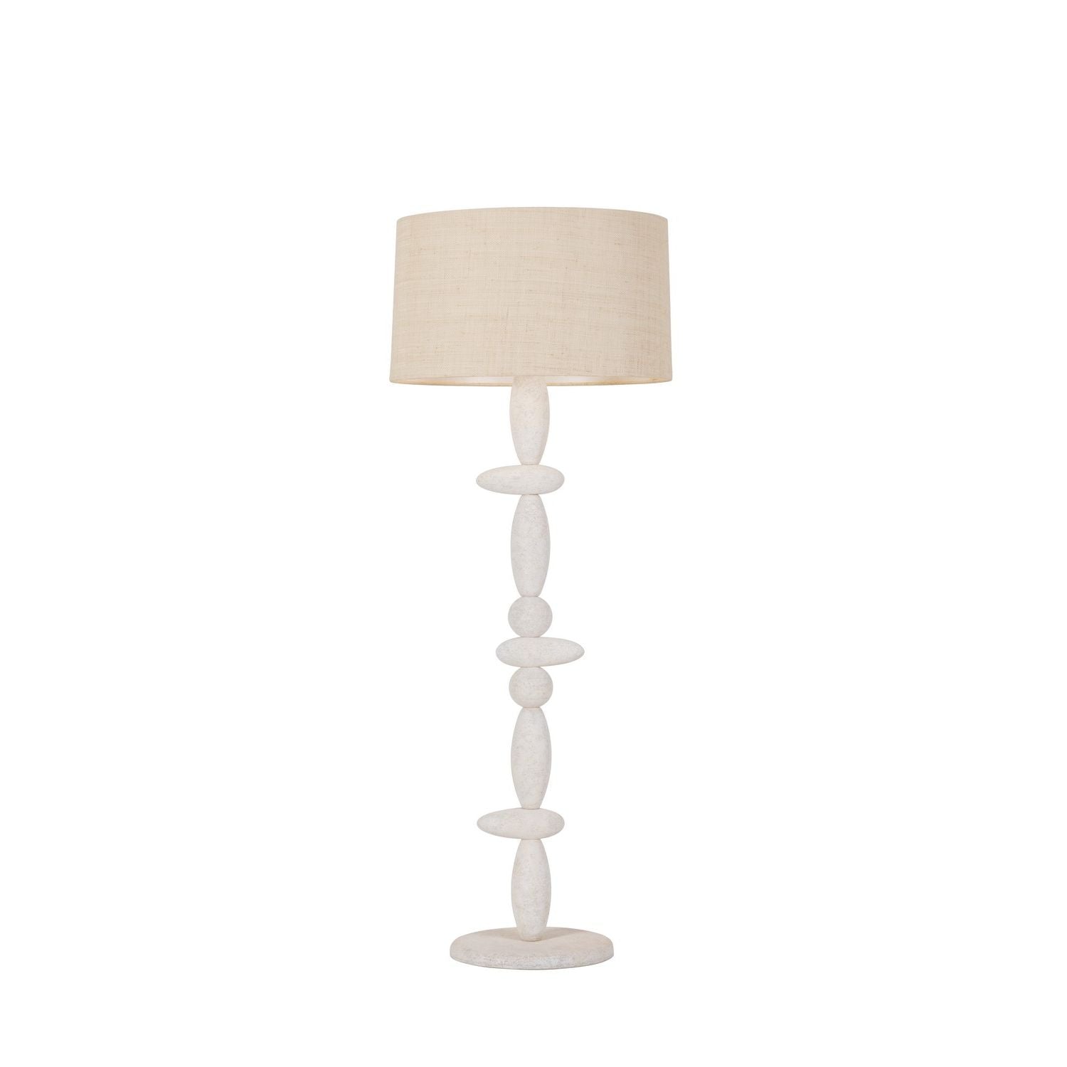 Troy Lighting Canada - PFL5564-VGL/CGL - One Light Floor Lamp - Cullen - Vintage Gold Leaf/Ceramic Gypsum Clay