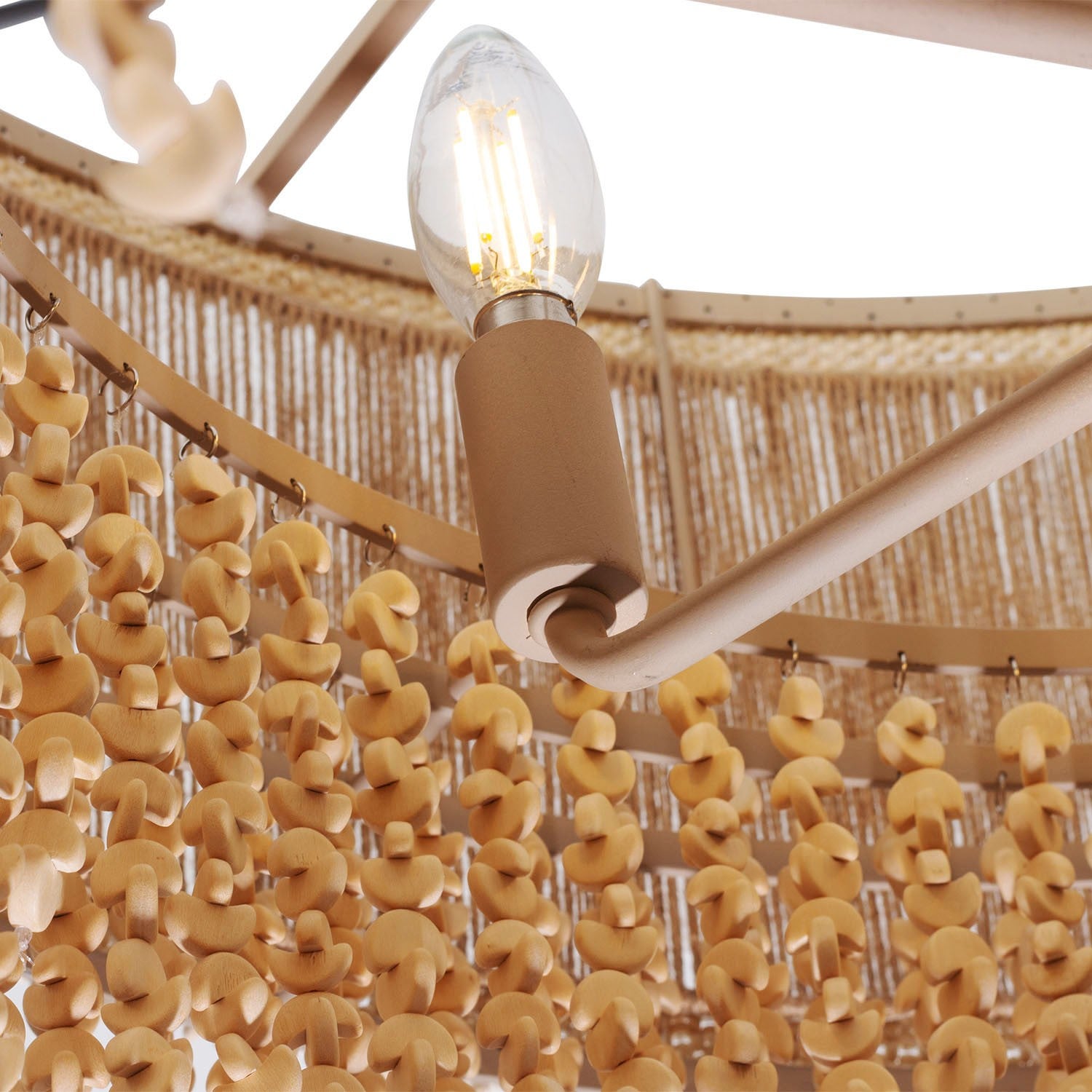 Kalco - 524855JT - Six Light Pendant - NATURALE - Jute