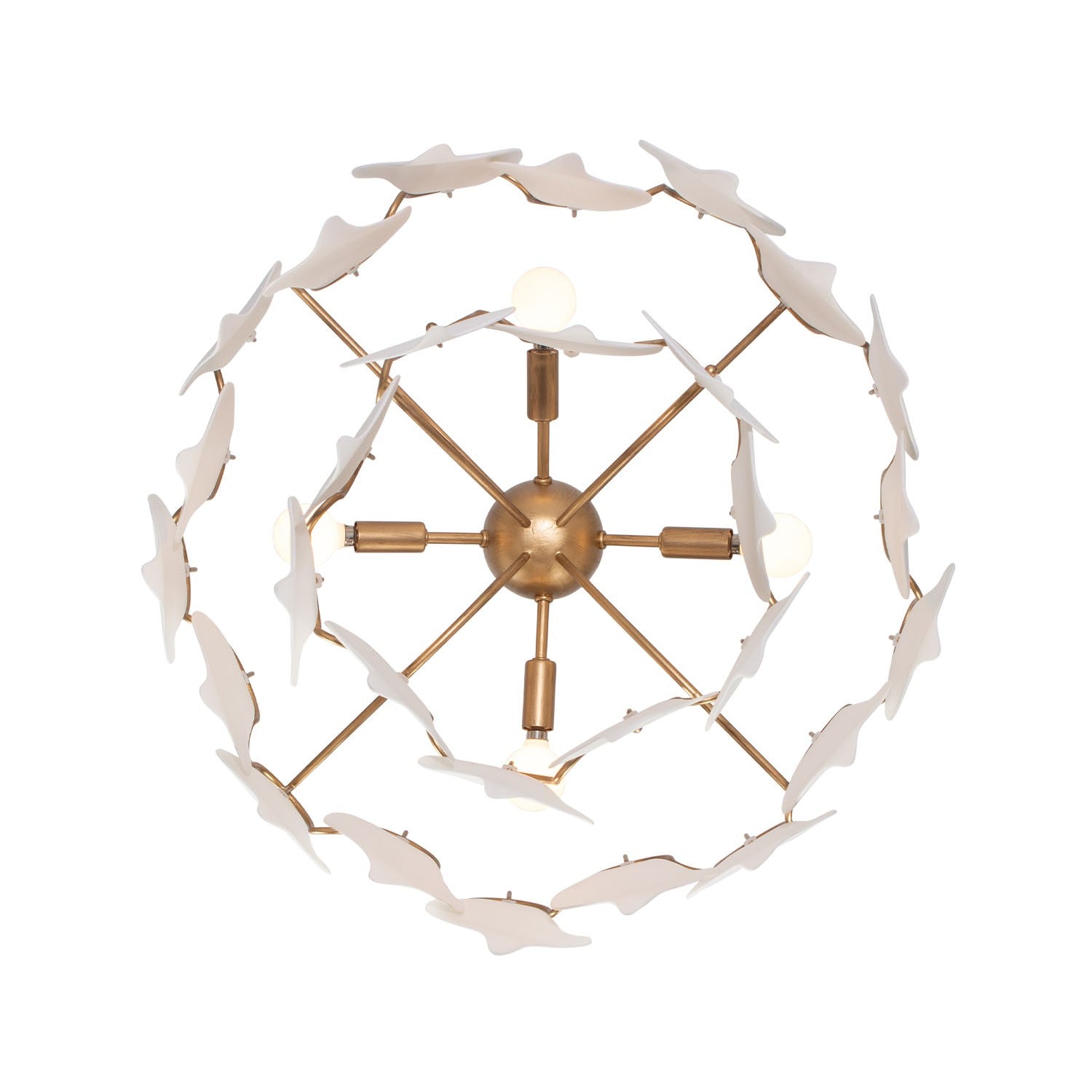 Kalco - 525145MG - Four Light Semi Flush Mount - MANTA - Modern Gold