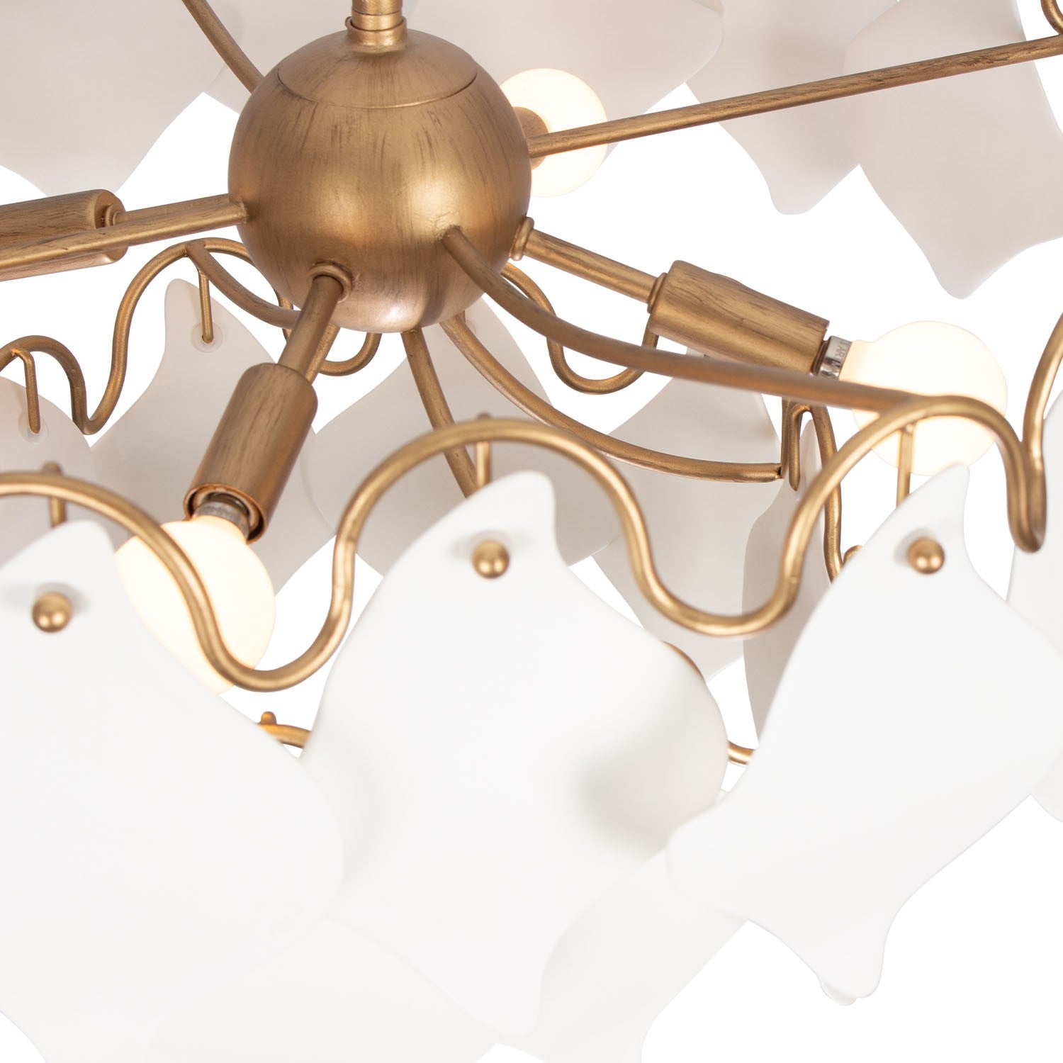 Kalco - 525145MG - Four Light Semi Flush Mount - MANTA - Modern Gold