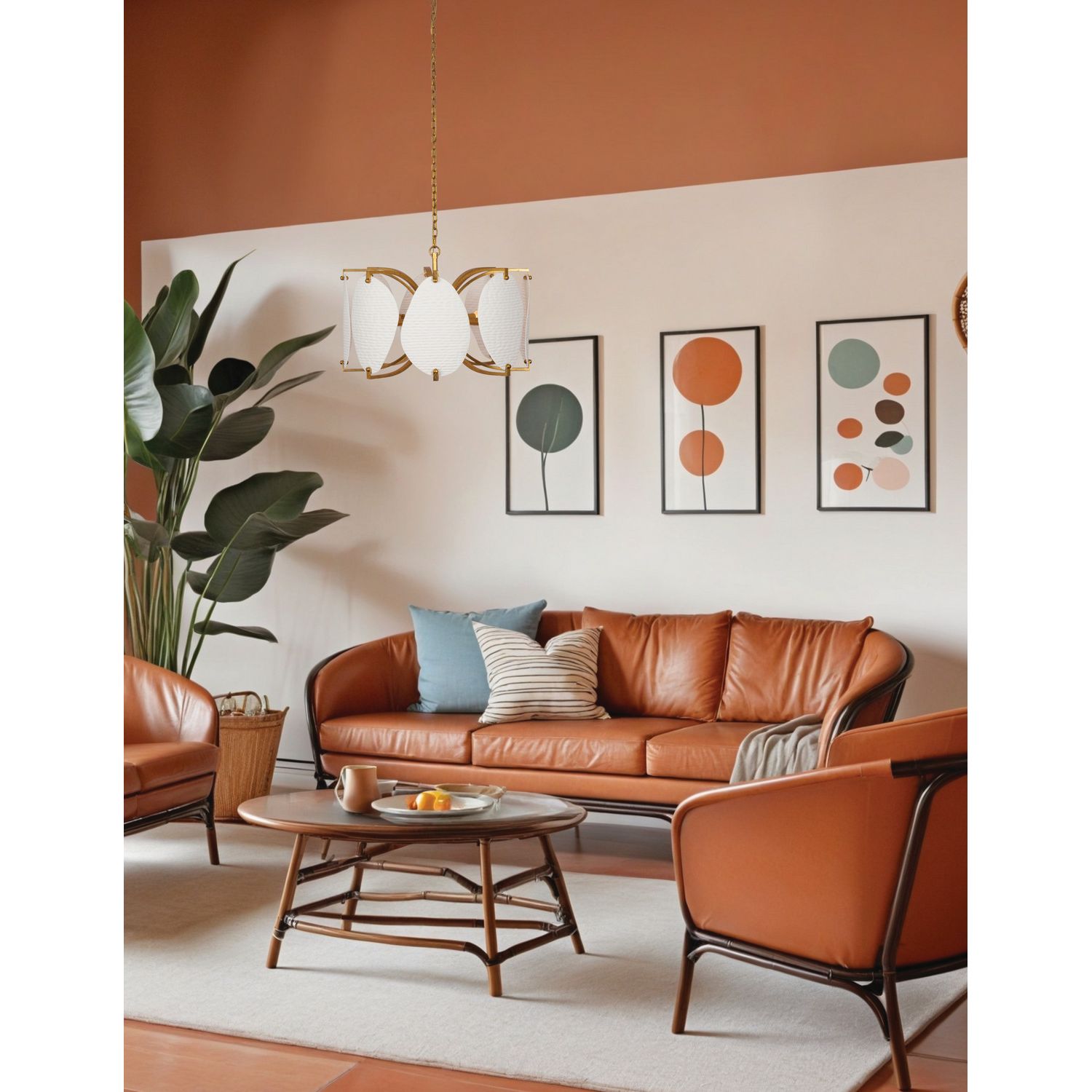 Kalco - 525456OL - Eight Light Pendant - ALIFORM - Oxidized Gold Leaf