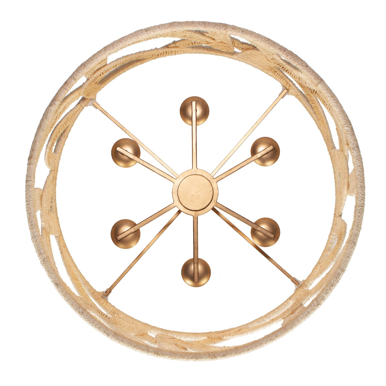 Kalco - 525756MGW - Six Light Pendant - SOGA - Modern Gold And White