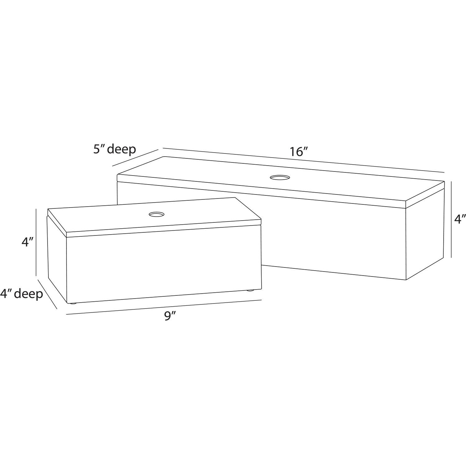 Arteriors - ARS07 - Boxes, Set of 2 - Kayce - Black & White