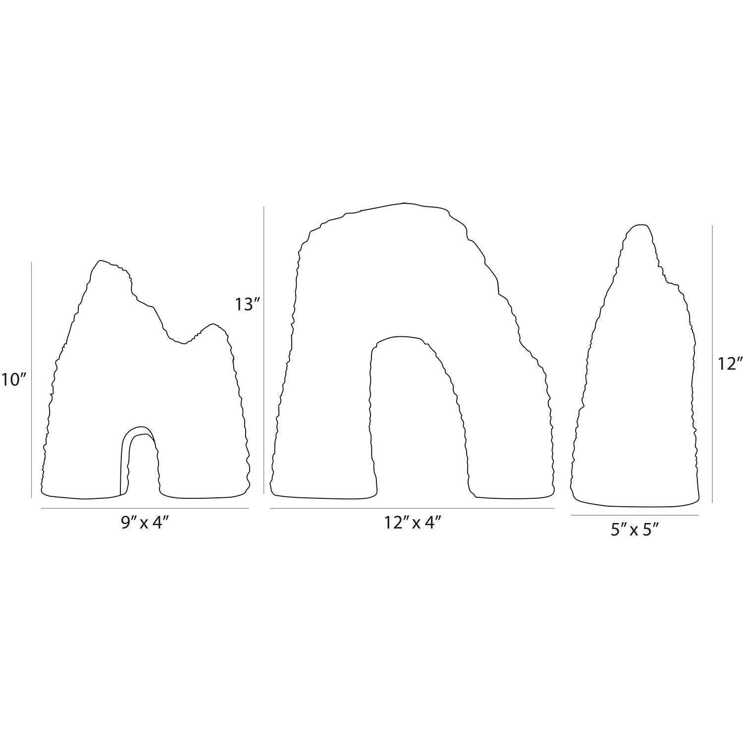 Arteriors - ASC36 - Sculptures, Set of 3 - Isla - Ivory